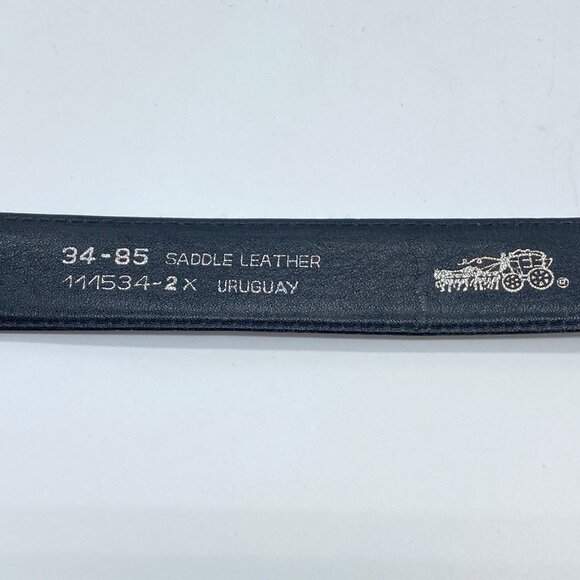 Womens Mens Black Saddle Leather Belt With Solid Brass Buckle 34-85 Uruguay - Picture 2 of 7